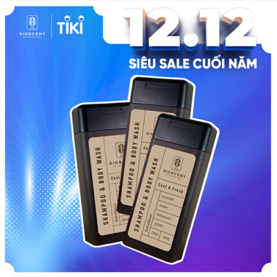 Sữa tắm dầu gội cho nam hương nước hoa 375ml Rebellious thương hiệu SIGSCENT- COMBO 3