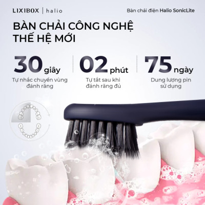Bàn Chải Điện Halio SonicLite Electric Toothbrush - Ocean Blue