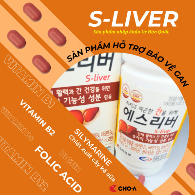 Thực Phẩm Bảo Vệ Sức Khỏe Gan S-Liver Tăng Cường Chức Năng Gan (1 Hộp X 180 Viên)