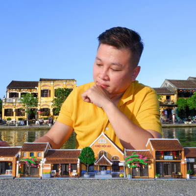 Mô Hình Tự lắp ráp DIY- Hội An-Thế Giới Tí Hon-HA164-08 NHÀ THỜ TỘC