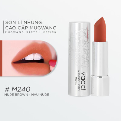 Son Lì VACCI - Lipstick Mugwang - Son Siêu Lì - Bền Màu - Không Trôi - Không Khô Môi
