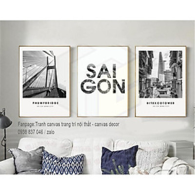 Tranh canvas treo tường Sài Gòn