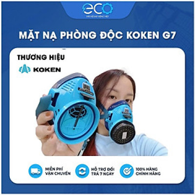 Mặt Nạ Phòng Độc Koken G7 Nhật Bản – Lọc Mùi Cực Mạnh, Dễ Thở, Dùng Phun Thuốc & Hóa Chất