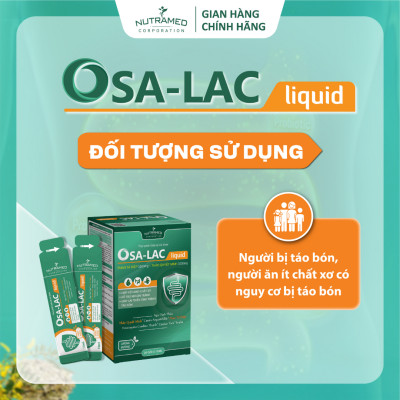 Gói uống Osa-lac liquid hỗ trợ sức khỏe đường ruột (20 gói) - Nutramed