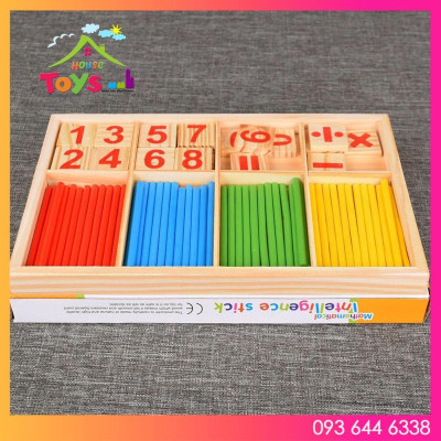 ĐỒ CHƠI HỘP TOÁN VÀ BẢNG QUE TÍNH BẰNG GỖ