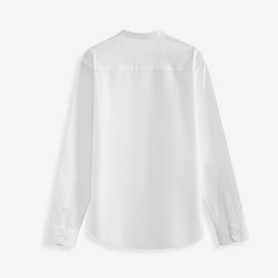 Áo Sơ Mi Nam Oxford Cổ Trụ màu Trắng ROUTINE Form Fitted - 10S24SHL006CR1 | ROUTINE CÀ MAU