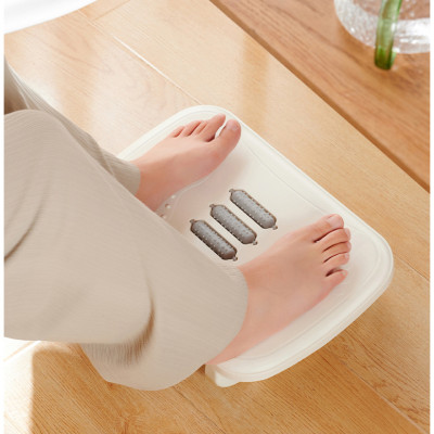 Ghế gác chân công thái học chân vuông tích hợp massage loại tốt mẫu mới 37x23x12 (Tặng kèm quà ngẫu nhiên)