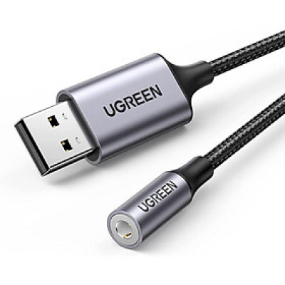 Cáp dữ liệu Usb 2.0 sang AV 3.5mm dài 25cm Ugreen 30757 HÀng chính hãng
