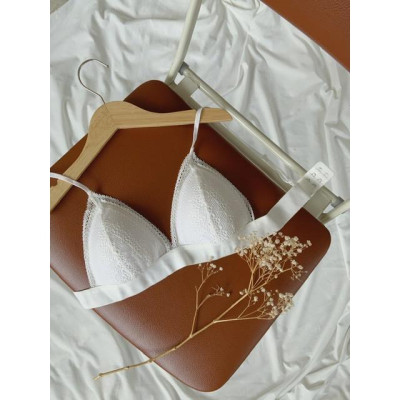 Áo Lót Ren Pha Cotton Móc Gài Sau Huyenmay - Hoạ Tiết Trắng