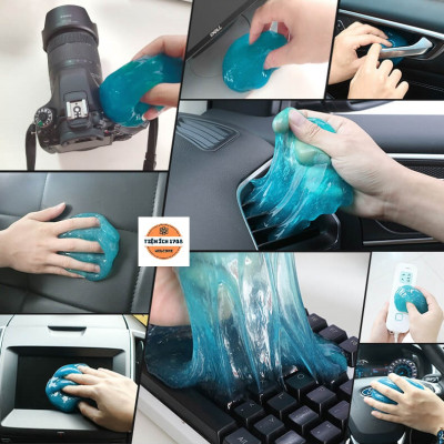 Gel làm sạch bụi bẩn bàn phím máy tính, laptop, làm sạch lọc gió ô tô không bết dính, có thể tái sử dụng nhiều lần - Hàng nhập khẩu