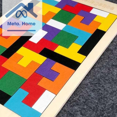 Xếp gạch bằng gỗ - Xếp hình tư duy cho bé