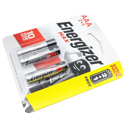 Vỉ 3 Viên Pin AAA Max - Energizer E92 BP2+1