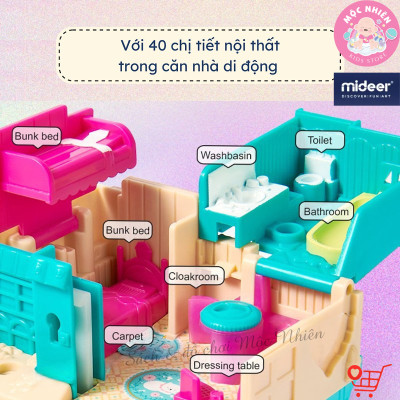 Nhà búp bê mini có âm thanh - Mideer Magic Dollhouse - Mô hình ngôi nhà kẹo ngọt cho bé gái 2 3 4 5 tuổi