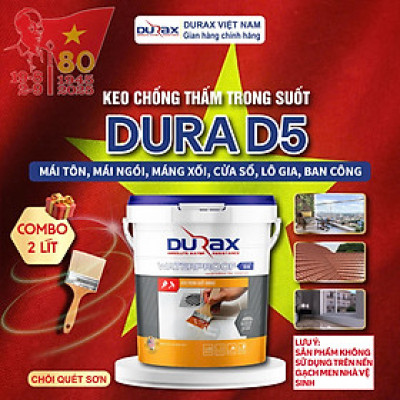 [Hàng Chính Hãng - BH 2 Năm]Keo chống thấm DURAX trong suốt - Chống thấm nền gạch, gỗ công nghiệp(DUARX trong suốt 18 kg)