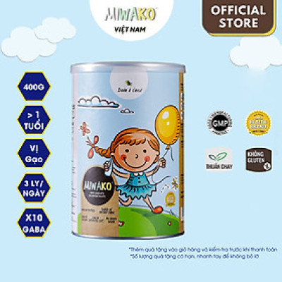 Sữa Hạt Miwako Vị Gạo Hộp 400g x 1 Hộp Chuẩn Hữu Cơ Hoa Kỳ, Tăng Cường Đề Kháng, Miễn Dịch - Miwako Việt Nam