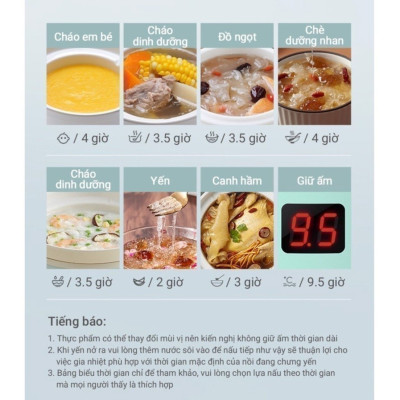 Nồi nấu chậm Bear DDG-D20P1 2L (175W) - Hàng chính hãng