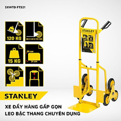 Xe Đẩy Tay Leo Cầu Thang Cao Cấp Stanley FT521 (Tải Trọng 120kg)