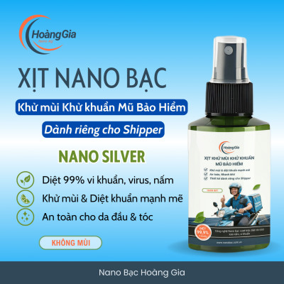 Xịt Khử Mùi Mũ Bảo Hiểm Nano Bạc Hoàng Gia - Dành cho Nam/Shipper Bảo Vệ Da Đầu & Tóc 100ml