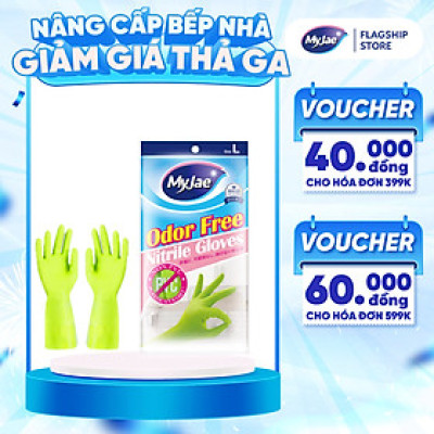 (Chọn Size) Găng tay Nitrile Không Mùi MyJae Rửa Chén, Bát, Dọn Dẹp Nhà Cửa