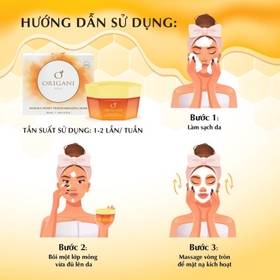 Mặt Nạ Đổi Màu Origani – Sáng Da, Ngừa Mụn, Kháng Khuẩn Cùng Mật Ong Manuka 50ml