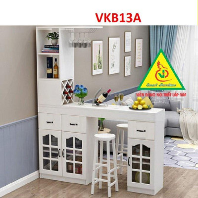 Quầy bar mini kết hợp tủ rượu VKB13A ( không kèm ghế) - Nội thất lắp ráp Viendong Adv