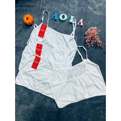 Hình thật áo lá học sinh áo lót học sinh không mút chất liệu cotton cao cấp vải 2 lớp loại đẹp