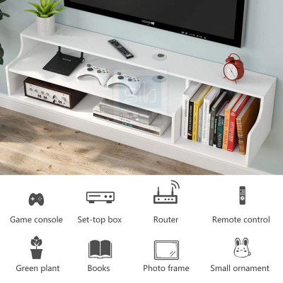 Kệ Gỗ Trang Trí Tivi Treo Tường 3 Tầng Với Thiết Kế Nhỏ Gọn, Đa Năng SIB Decor TV79