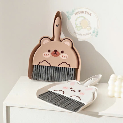 BỘ CHỔI VÀ ĐỒ HỐT RÁC MINI HÌNH THÚ - HENRYSA