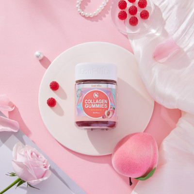 Kẹo Dẻo Collagen Hỗ Trợ Trẻ Hóa Sáng Da - Cải Thiện Sức Khỏe Tóc Móng Vị Đào Kết Hợp Biotin, Vitamin C & Vitamin E Coolvita (60 viên x 3g)/hộp