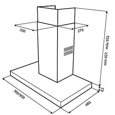 Máy hút mùi TEKA DSJ 950 - Hàng Chính Hãng