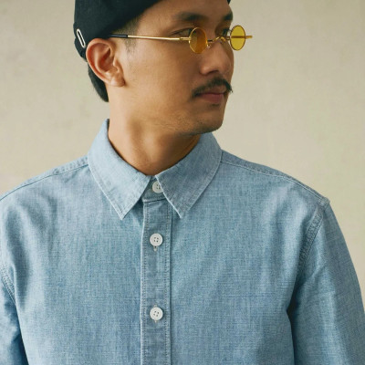 Áo sơ mi denim tay dài nam Form Fitted - RT 10S25DSH012 | ROUTINE CÀ MAU