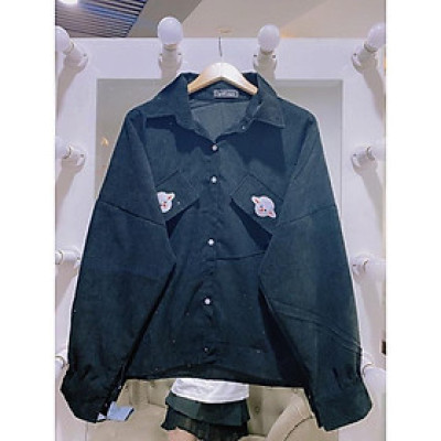 Áo khoác nữ hàn quốc NHUNG GÂN Nút - Nắp Túi Xéo cá tính cực chuẩn-A775