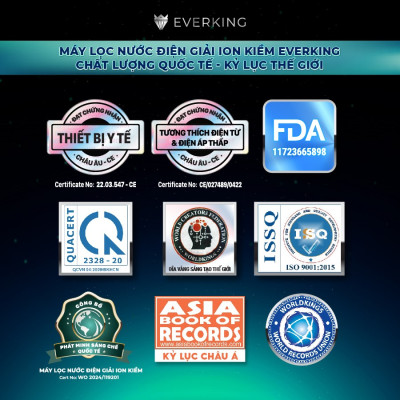 Máy Lọc Nước Điện Giải iON Kiềm EVERKING EKPrime-125 - Hàng Chính Hãng