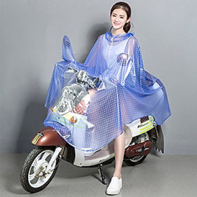 Áo mưa chấm bi có kính bao gương