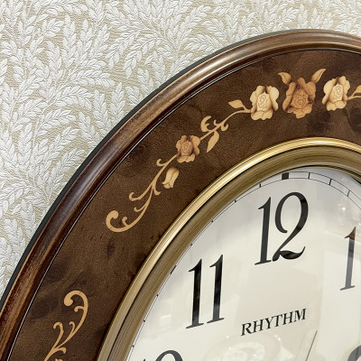 Đồng hồ treo tường Nhật Bản Rhythm CMG298nr06 – Kích thước 47.5 x 60.5 x 4.5cm. Dùng PIN.