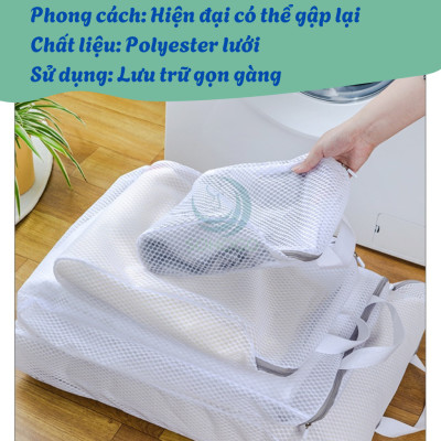 Túi giặt lưới chống biến dạng đồ 3 size– Dạng hộp có quai xách Túi lưới giặt đồ 3D cao cấp Túi giặt vải lưới chống xù – Giữ phom quần áo Túi giặt bảo vệ đồ thời trang – Có tay cầm tiện lợi