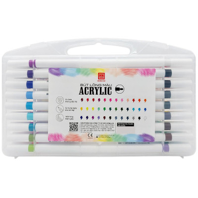 Hộp 36 Bút Lông Màu Acrylic - Hồng Hà 8144