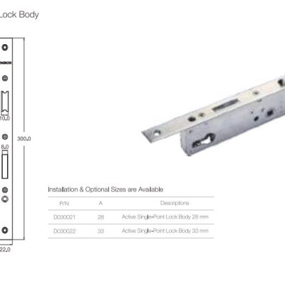 Phụ kiện cửa Cmech cao cấp chính hãng - Thân Khóa đơn điểm