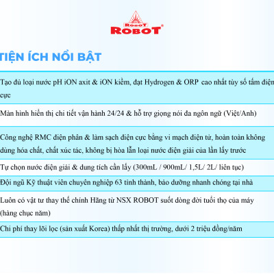 Máy Lọc Nước Điện Giải Ion Kiềm ROBOT IonPrince 37 - Hàng Chính Hãng