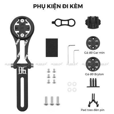 Giá đỡ đồng hồ xe đạp hợp kim nhôm BG-2122, gắn dưới tay lái xe đạp đua/xe đạp đường trường, điều chỉnh góc linh hoạt - Mai Lee