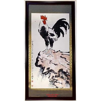 Tranh thủy mặc- Gà Đại Cát