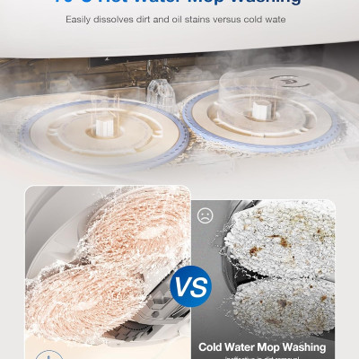 Robot Hút Bụi Lau Nhà Ecovacs T30 Omni Xòe Giẻ 11.000 Pa, Kháng Khuẩn Ion Bạc - Hàng Chính Hãng