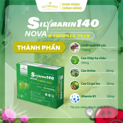 Viên uống Silymarin 140 hỗ trợ giải độc, bảo vệ và tăng cường chức năng gan (30 viên) - Nutramed