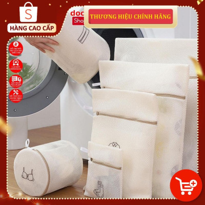 SET 6 túi giặt 2 lớp bảo vệ quần áo, đồ lót dùng cho máy giặt nhiều kích thước lựa chọn dododios