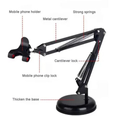 Giá Đỡ Đa Năng Cho Micro, Điện Thoại và Webcam – Thiết Kế Gọn Nhẹ, Chịu Lực Tốt, Tương Thích Đa Dụng, Dễ Dàng Sử Dụng Rảnh Tay, Điều Chỉnh Tự Do, Phù Hợp Ghi Âm, Chat Trực Tuyến, Livestream, và Sản Xuất Âm Thanh - Hàng nhập khẩu