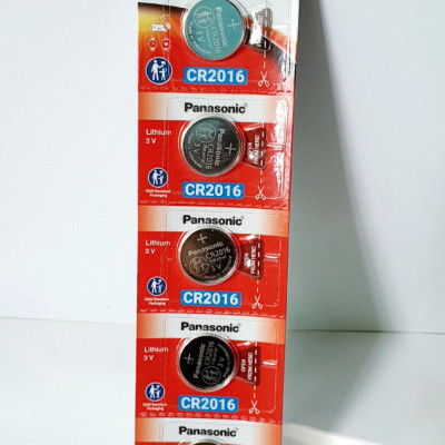 Vỉ 5 viên Pin nút Panasonic 3V CR-2016/5BE - Hàng chính hãng