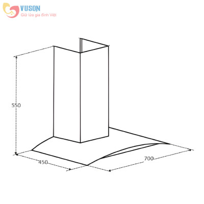 Máy Hút Mùi Eurosun 70K15E - Hàng chính hãng