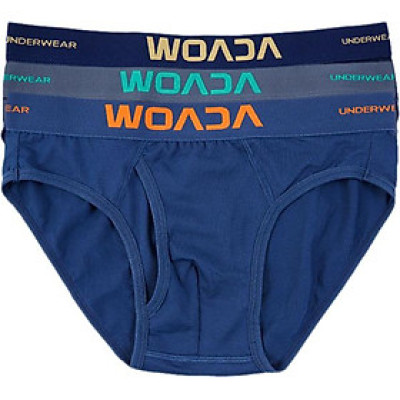 Bộ 3 Quần Lót Woada Brief Cotton Thông Hơi LK009 - Màu Ngẫu Nhiên