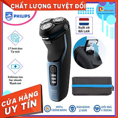 [ HÀNG NHẬP KHẨU ] Máy cạo râu khô và ướt 5D Pivot & Flex Heads Philips Norelco S3212, Series 3000