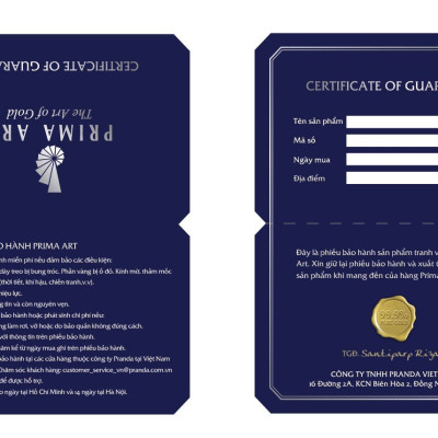 Tranh Vàng 24K PRIMA ART - Cô Gái Việt Nam Và Đàn Tranh - Kích thước 18 x 20 cm - CGS-0596-03